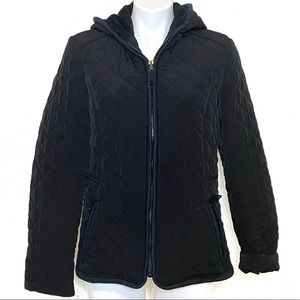 ESPRIT◽️ black quilted hooded black jacket